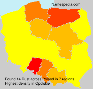 Surname Rust in Poland Surname Rust in Poland
