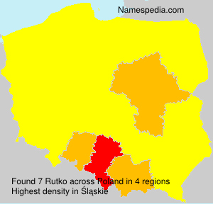Surname Rutko in Poland Surname Rutko in Poland
