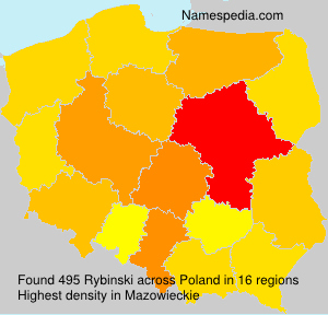 Surname Rybinski in Poland Surname Rybinski in Poland