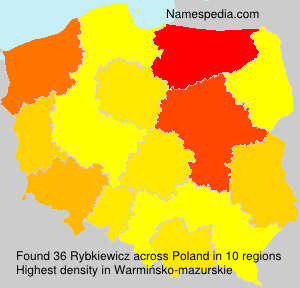 Surname Rybkiewicz in Poland Surname Rybkiewicz in Poland