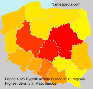 Surname Rychlik in Poland Surname Rychlik in Poland