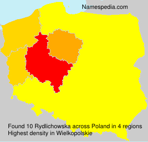 Surname Rydlichowska in Poland Surname Rydlichowska in Poland