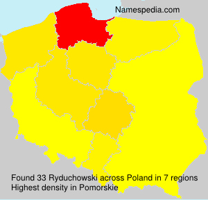 Surname Ryduchowski in Poland Surname Ryduchowski in Poland