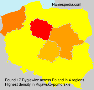 Surname Rygiewicz in Poland Surname Rygiewicz in Poland