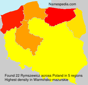 Surname Rymszewicz in Poland Surname Rymszewicz in Poland