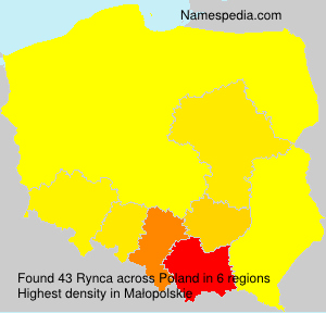 Surname Rynca in Poland Surname Rynca in Poland