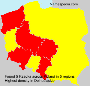 Surname Rzadka in Poland