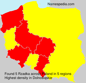 Surname Rzadka in Poland Surname Rzadka in Poland