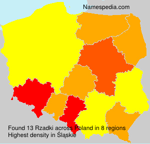 Surname Rzadki in Poland