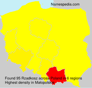 Surname Rzadkosz in Poland Surname Rzadkosz in Poland