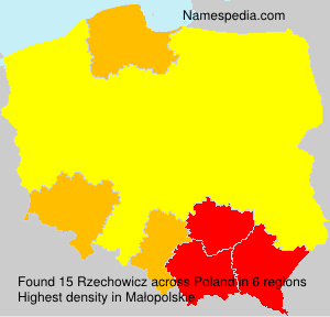Surname Rzechowicz in Poland
