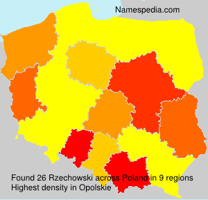 Surname Rzechowski in Poland