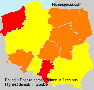 Surname Rzecka in Poland