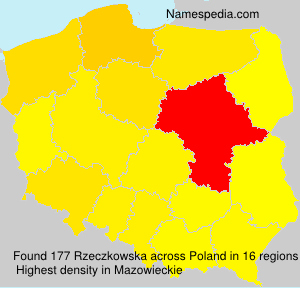 Surname Rzeczkowska in Poland