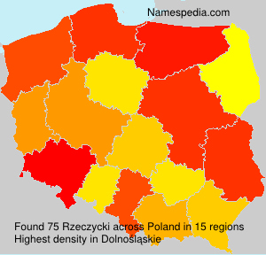 Surname Rzeczycki in Poland Surname Rzeczycki in Poland