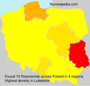 Surname Rzemieniak in Poland