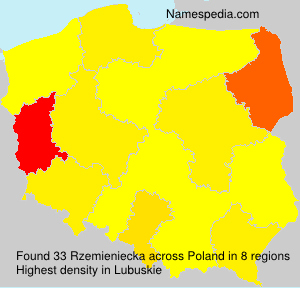 Surname Rzemieniecka in Poland