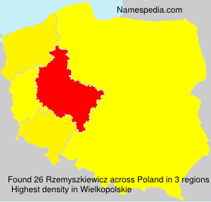 Surname Rzemyszkiewicz in Poland