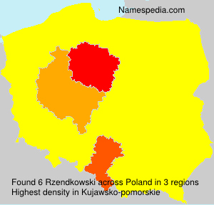 Surname Rzendkowski in Poland