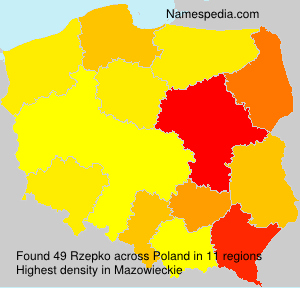 Surname Rzepko in Poland