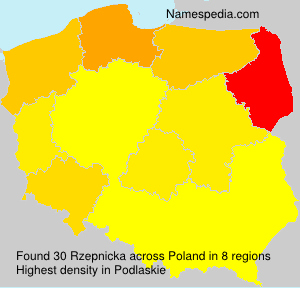 Surname Rzepnicka in Poland Surname Rzepnicka in Poland