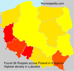 Surname Rzepski in Poland