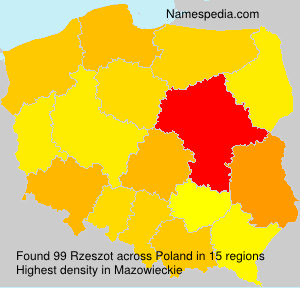 Surname Rzeszot in Poland Surname Rzeszot in Poland