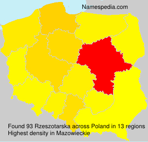 Surname Rzeszotarska in Poland