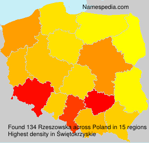 Surname Rzeszowska in Poland
