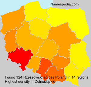 Surname Rzeszowski in Poland