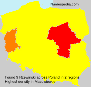 Surname Rzewinski in Poland Surname Rzewinski in Poland
