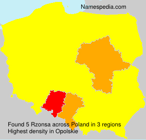 Surname Rzonsa in Poland Surname Rzonsa in Poland