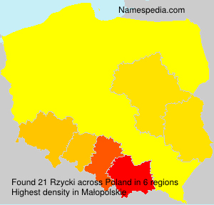 Surname Rzycki in Poland Surname Rzycki in Poland