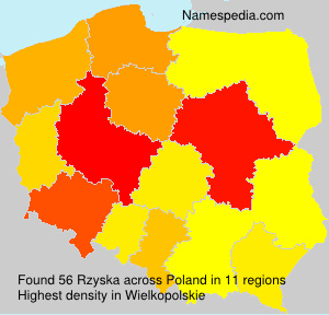 Surname Rzyska in Poland Surname Rzyska in Poland