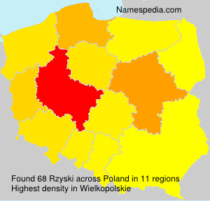Surname Rzyski in Poland Surname Rzyski in Poland