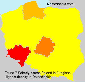 Surname Sabady in Poland Surname Sabady in Poland