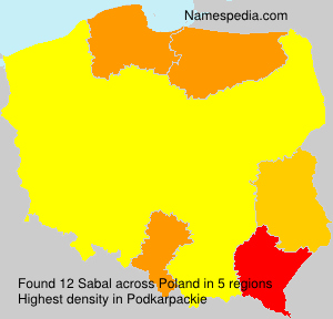 Surname Sabal in Poland Surname Sabal in Poland