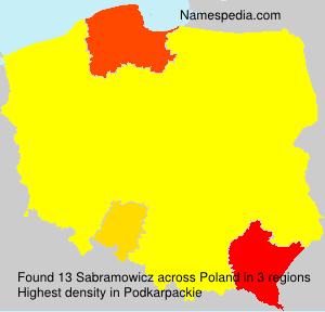 Surname Sabramowicz in Poland Surname Sabramowicz in Poland