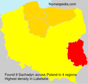 Surname Sachadyn in Poland Surname Sachadyn in Poland
