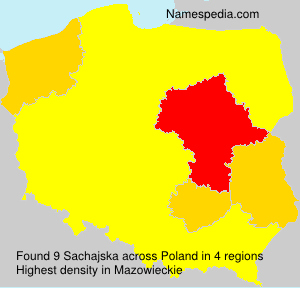 Surname Sachajska in Poland Surname Sachajska in Poland