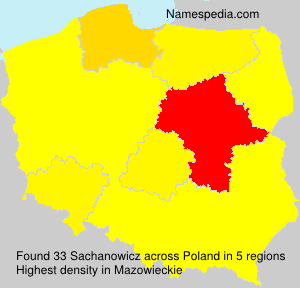 Surname Sachanowicz in Poland Surname Sachanowicz in Poland