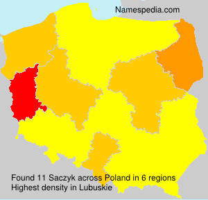 Surname Saczyk in Poland Surname Saczyk in Poland
