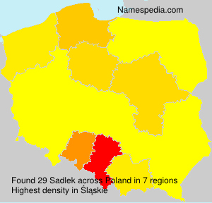 Surname Sadlek in Poland Surname Sadlek in Poland