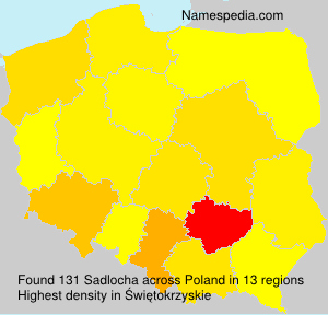 Surname Sadlocha in Poland Surname Sadlocha in Poland