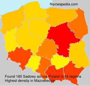 Surname Sadowy in Poland Surname Sadowy in Poland