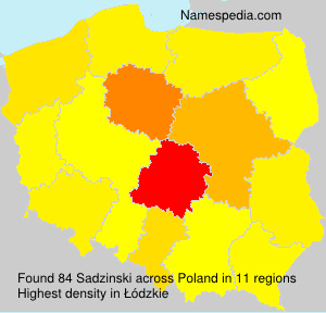 Surname Sadzinski in Poland Surname Sadzinski in Poland