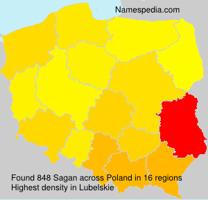 Surname Sagan in Poland Surname Sagan in Poland