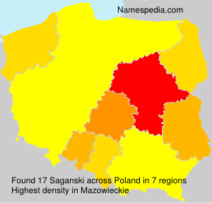 Surname Saganski in Poland Surname Saganski in Poland