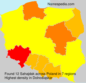 Surname Sahajdak in Poland Surname Sahajdak in Poland