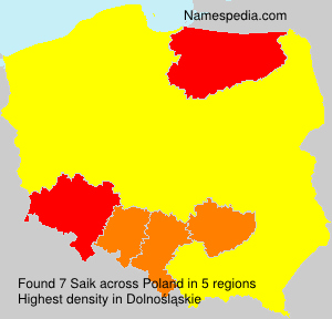 Surname Saik in Poland Surname Saik in Poland